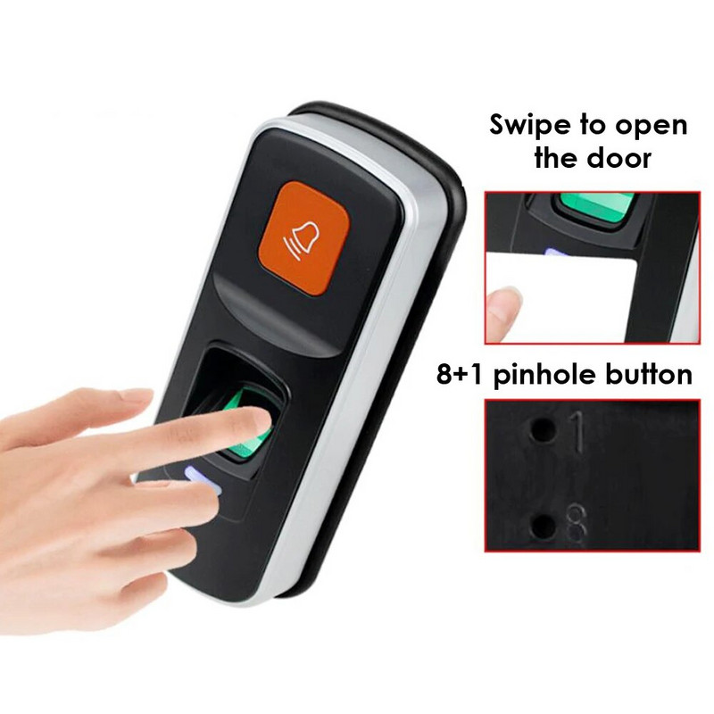 1000 kasutaja sõrmejälje biomeetriline juurdepääsukontrolli lugeja RFID 125 kHz juurdepääsukontrollisüsteem koos halduskaardi toega Weigand 26