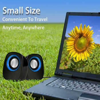 Νέο Mini Portable Notebook Desktop Multimedia Μικρό ενσύρματο ηχείο USB 3.5 Jack