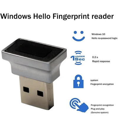 Μονάδα ανάγνωσης δακτυλικών αποτυπωμάτων USB για Windows 10 11 Hello Biometric Scanner Padlock Module Unlock Fingerprint Unlock Αξεσουάρ φορητού υπολογιστή