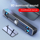 Vezetékes USB+Vezeték nélküli Bluetooth Számítógép Hangszóró Bar Sztereó Mélynyomó Basszus Hangszóró Surround Hangdoboz PC-hez Laptop Telefon TV Tablet