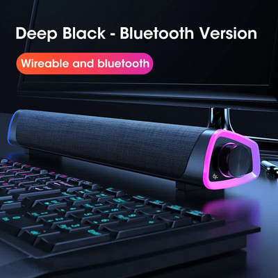 4D počítačové reproduktory Bluetooth 5.0 káblový reproduktor priestorový zvukový panel stereo subwoofer zvukový panel pre notebook PC