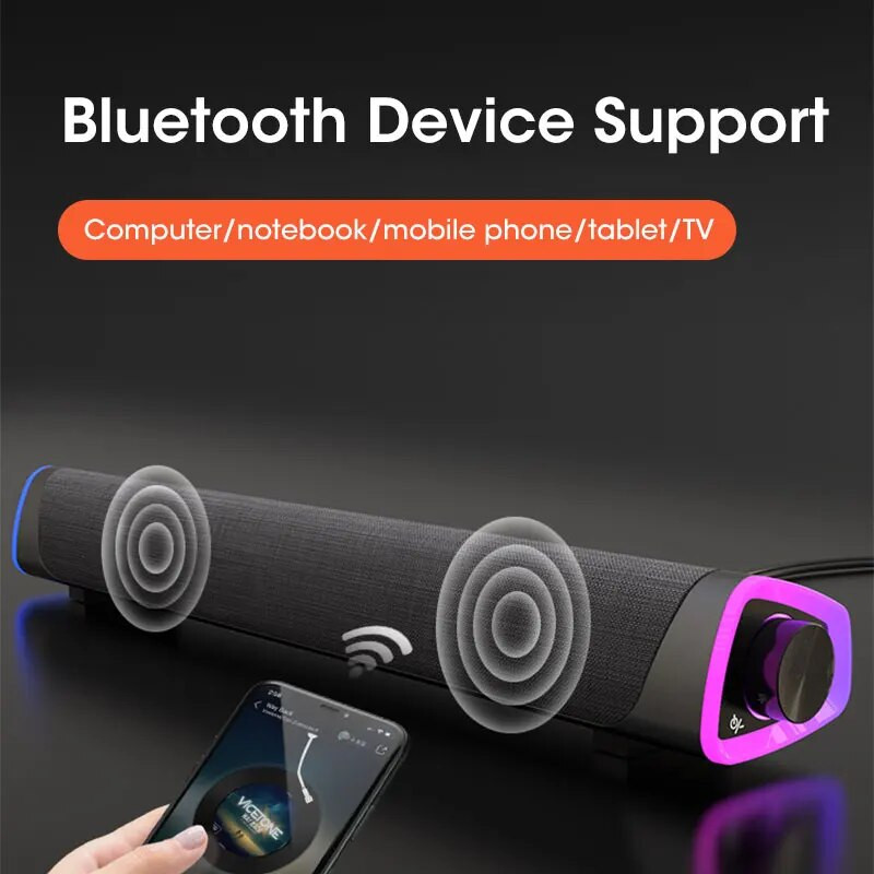 4D počítačové reproduktory Bluetooth 5.0 káblový reproduktor priestorový zvukový panel stereo subwoofer zvukový panel pre notebook PC