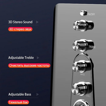 2024 LED компютърни комбинирани високоговорители AUX USB кабелна безжична Bluetooth аудио система за домашно кино Surround SoundBar за PC TV