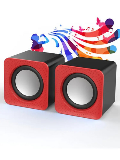 USB juhtmega arvutikõlar Bass Stereo Subwoofer Värviline LED-valgusti sülearvutitele nutitelefonidele MP3-mängija 3.5 pesa arvuti valjuhääldi jaoks