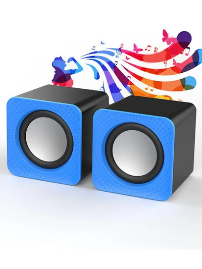 USB juhtmega arvutikõlar Bass Stereo Subwoofer Värviline LED-valgusti sülearvutitele nutitelefonidele MP3-mängija 3.5 pesa arvuti valjuhääldi jaoks