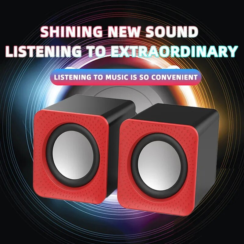 USB juhtmega arvutikõlar Bass Stereo Subwoofer Värviline LED-valgusti sülearvutitele nutitelefonidele MP3-mängija 3.5 pesa arvuti valjuhääldi jaoks