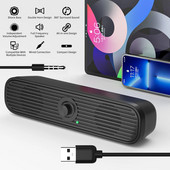 COOMAER Surround Desktop PC zvučnik Kućni stereo 3.5Aux USB Soundbar sustav Računalo TV Telefon HIFI Subwoofer Žičani Jak bas