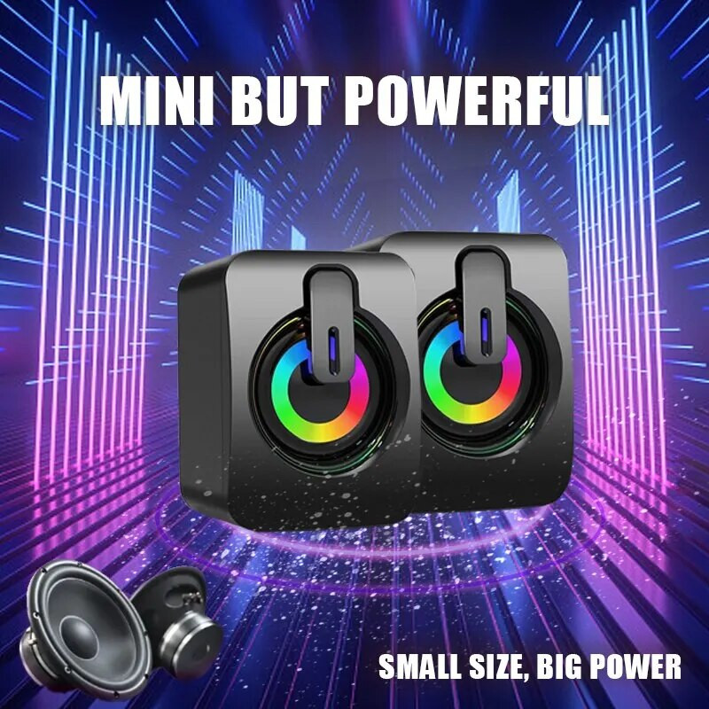 Računalni zvučnici PC zvučna kutija HIFI stereo mikrofon USB ožičeni s LED svjetlom za stolno računalo