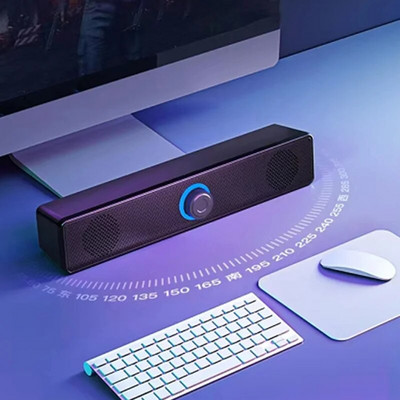 PC Soundbar Juhtmega ja juhtmevaba Bluetooth-kõlar USB-toitega heliriba sülearvutile PC-teatritelerile Aux 3,5 mm