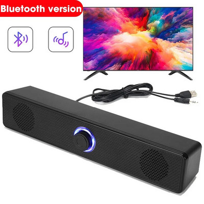PC Soundbar Juhtmega ja juhtmevaba Bluetooth-kõlar USB-toitega heliriba sülearvutile PC-teatritelerile Aux 3,5 mm