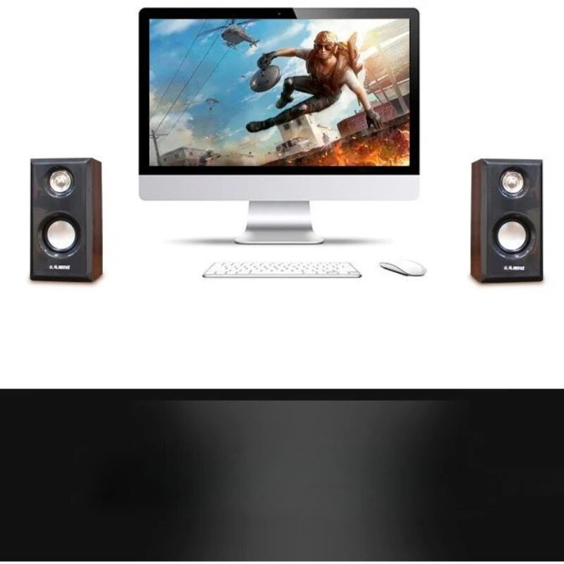 Drveni zvučnici s USB napajanjem 3,5 mm audio utičnica Surround zvuk Drveni žičani zvučnici Računalni zvučnici za prijenosna računala Smartphone