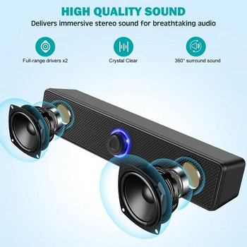 Ηχοσύστημα οικιακού κινηματογράφου Υπολογιστής Ενσύρματο ηχείο Bluetooth 4D Surround Soundbar για τηλεόραση Sound Box Subwoofer Στερεοφωνική συσκευή αναπαραγωγής μουσικής