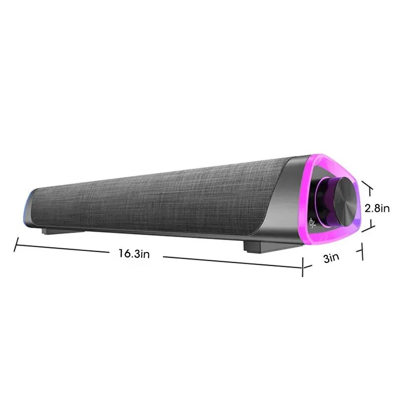 Bežična traka zvučnika za stolno računalo 9D stereo zvuk subwoofer Bluetooth zvučnik za prijenosno računalo LED žičani zvučnik