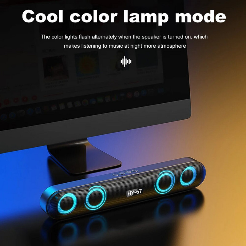 PC Soundbar Bežični 6D Surround zvučnik Bluetooth 5.0 Kućni žičani Računalni Stereo Subwoofer Sound Bar PC Laptop Kazalište TV Aux