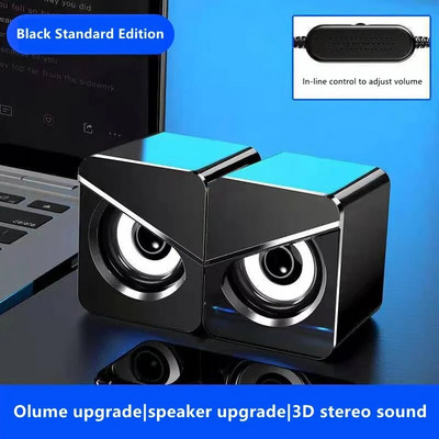 Difuzor mini pentru computer Difuzoare cu fir USB Sunet stereo 3D Difuzor surround Subwoofer Audio pentru PC, laptop, notebook, difuzor