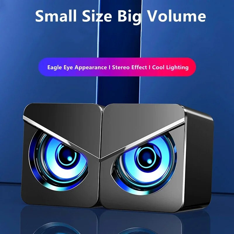 Difuzor mini pentru computer Difuzoare cu fir USB Sunet stereo 3D Difuzor surround Subwoofer Audio pentru PC, laptop, notebook, difuzor