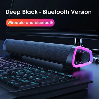 Vezeték nélküli asztali számítógép hangszórósor 9D sztereó hang mélynyomó Bluetooth hangszóró laptop notebook PC-hez LED vezetékes hangszóró