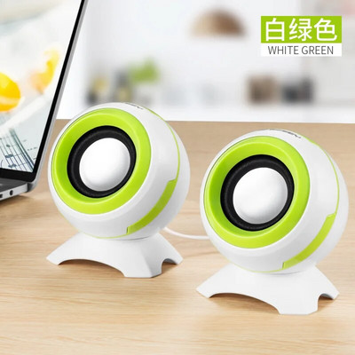 USB AUX laidinis mini kompiuterio garsiakalbis Žemųjų dažnių stereofoninis garsiakalbis nešiojamam staliniam telefonui 6 W Galingas garso daugialypės terpės garsiakalbis