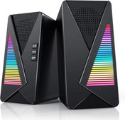 COOMAER RGB kõlarid Anvil Aux 3,5 mm Bluetooth Stereo Surround Music Gaming Sound Bar arvuti lauaarvuti kõlaritele