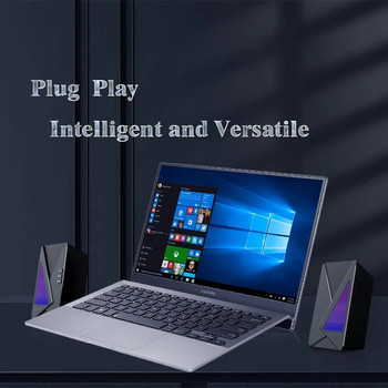 COOMAER RGB високоговорители Anvil Aux 3,5 mm Bluetooth стерео съраунд музикална звукова лента за игри за настолен компютър PC високоговорители