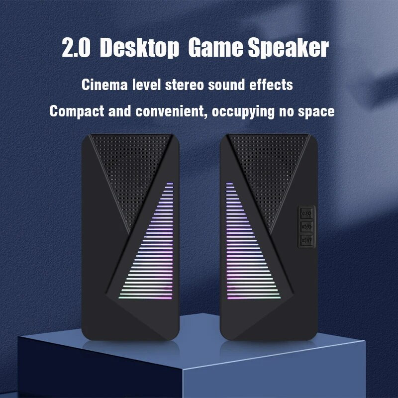 COOMAER RGB kõlarid Anvil Aux 3,5 mm Bluetooth Stereo Surround Music Gaming Sound Bar arvuti lauaarvuti kõlaritele