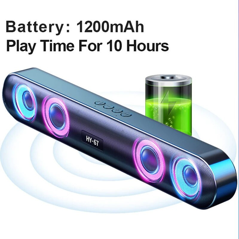 Nešiojamas namų kino aidas sieninis 3D stereofoninis belaidis žemųjų dažnių garsiakalbis RGB LED spalvinga blykstė Barra De Sonido Para TV Bluetooth garsiakalbis