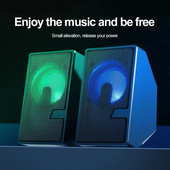 Multimedia Audio mic Negru Tweeter reglabil Led Lumini colorate Drivere duble cu gamă completă Sursă de alimentare USB pentru computer 1,2 m