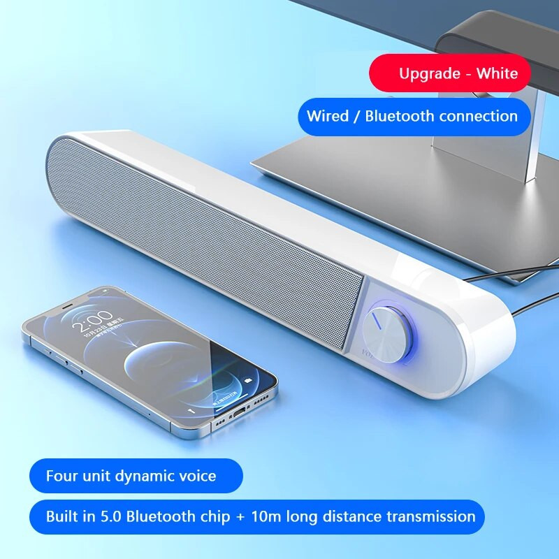 Topeltkõlar Vastupidav kvaliteetne heli Võimas bass Stiilne disain Traadita ühenduvus Valjuhäälne arvutikõlar mängimiseks