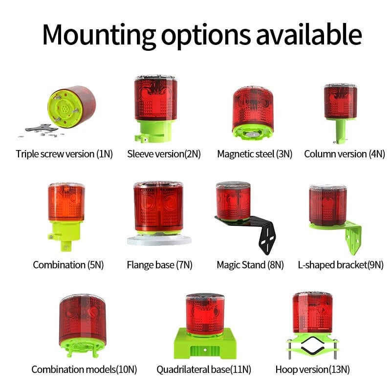 Päikese takistusvalgusti hoiatus stroboflash LED-tuli sobib põlluteede ehitusplatsile Meresõidukite tornkraanad jne