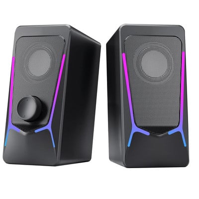 Snažni bas USB prijenosno računalo Stereo zvučnici RGB svjetlo Žičani prijenosni pune frekvencije Desktop PC Laptop Subwoofer