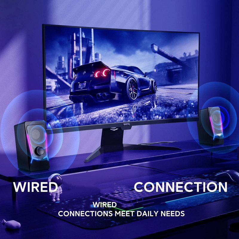 Snažni bas USB prijenosno računalo Stereo zvučnici RGB svjetlo Žičani prijenosni pune frekvencije Desktop PC Laptop Subwoofer