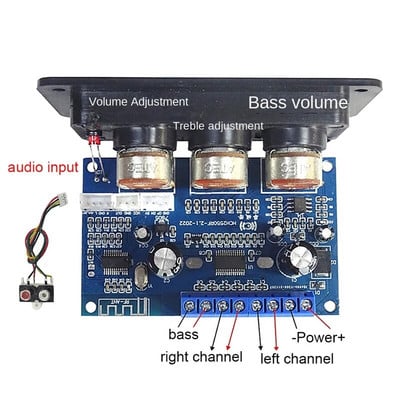 Parimad pakkumised 2.1-kanaliline digitaalne võimsusvõimendiplaat + AUX-helikaabel 2X25w + 50W BT5.0 subwoofer D-klassi võimendiplaat DC12-20V