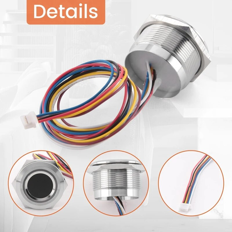 R503 Circular rotund RGB Indicator inel Control LED DC3.3V MX1.0-6Pin Modul capacitiv de amprentă Scanner cu senzor