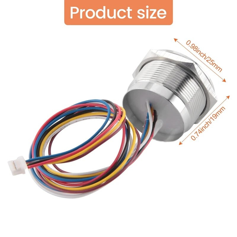 R503 Circular rotund RGB Indicator inel Control LED DC3.3V MX1.0-6Pin Modul capacitiv de amprentă Scanner cu senzor