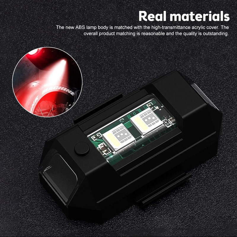 Mootorrattad Droonide strobovalgustid Sõidukid Lennuk Modifitseeritud Droonid Vilkuvad Tuled Jalgratta öötuled Välishoiatustuled