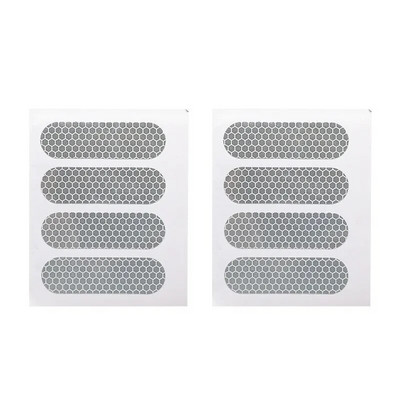 Retro atstarojošās svītras uzlīmes motociklu ķiverei, 2 loksnes 7 cm * 2 cm * 4 gab. Balta augstas redzamības atstarotāja brīdinājuma zīme