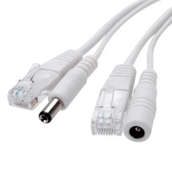 POE кабел Пасивно захранване през Ethernet адаптерен кабел POE сплитер RJ45 инжектор Захранващ модул 12-24v за IP Camea