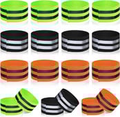 Προειδοποιητικές αντανακλαστικές ταινίες Ελαστικό περιβραχιόνιο με ανακλαστική ταινία στον αστράγαλο Ιμάντες ασφαλείας ποδιών για νυχτερινό ποδήλατο τρέξιμο ψάρεμα 2 τμχ