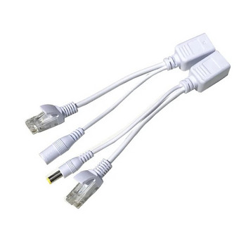 Hot POE кабел Пасивно захранване през Ethernet адаптерен кабел POE сплитер инжектор захранващ модул 12-48v за IP камера