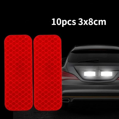 10 tk auto helkurkleebis öise hoiatusmärgi jaoks liiklusohutuse auto helkurlint helendav auto kaitseraua helkurmaterjal