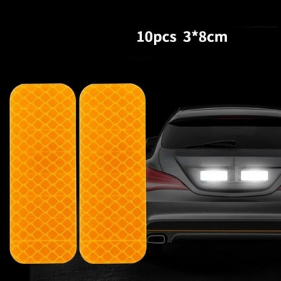 10 tk auto helkurkleebis öise hoiatusmärgi jaoks liiklusohutuse auto helkurlint helendav auto kaitseraua helkurmaterjal