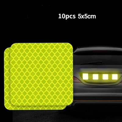 10 tk auto helkurkleebis öise hoiatusmärgi jaoks liiklusohutuse auto helkurlint helendav auto kaitseraua helkurmaterjal
