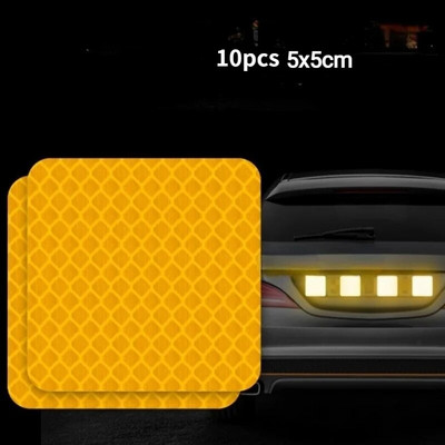 10 tk auto helkurkleebis öise hoiatusmärgi jaoks liiklusohutuse auto helkurlint helendav auto kaitseraua helkurmaterjal