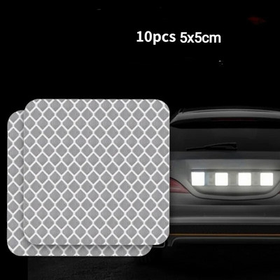 10 tk auto helkurkleebis öise hoiatusmärgi jaoks liiklusohutuse auto helkurlint helendav auto kaitseraua helkurmaterjal