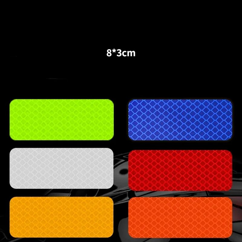 10 tk auto helkurkleebis öise hoiatusmärgi jaoks liiklusohutuse auto helkurlint helendav auto kaitseraua helkurmaterjal