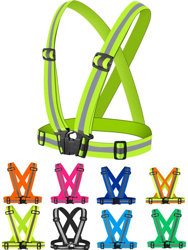 Prijenosni reflektirajući prsluk Na otvorenom Trčanje Biciklizam Promet Cesta Visoka vidljivost Podesivi noćni rad Upozorenje Sigurnosni dodaci