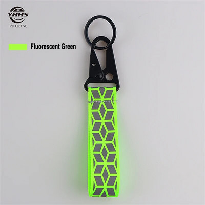 Reflexné kľúčenky s vysokou viditeľnosťou, reflexný prívesok, bezpečnostná značka premávky na nočnú cyklistiku, taška, príslušenstvo, kľúčenky do auta 10 cm