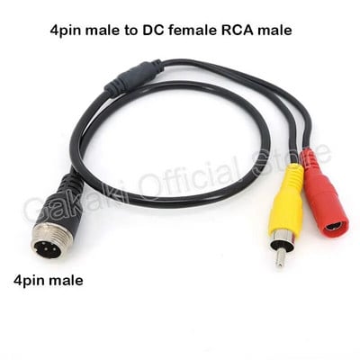 Aviation Head M12 4Pin muški ženski na BNC DC RCA MUŠKI ŽENSKI produžni konektor Kabelski adapter za sigurnosnu CCTV kameru