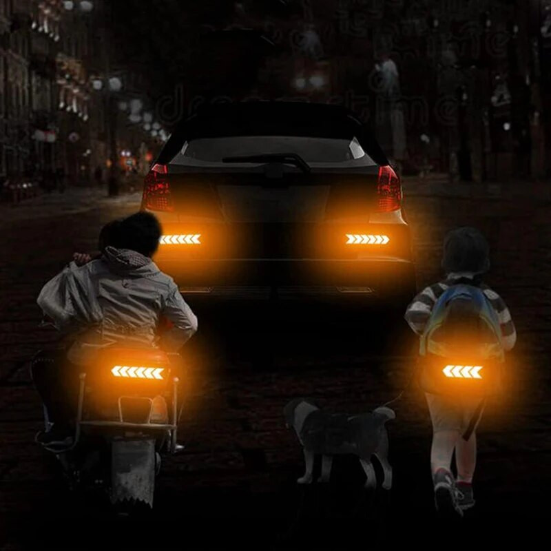 Lipnus šviesą atspindintis lipdukas, skirtas automobilių motociklų dviračių saugai