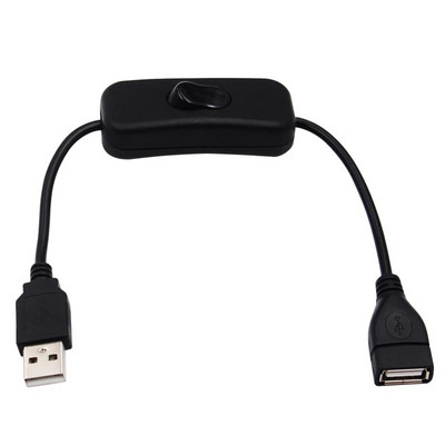 28CM USB kabel s muškim i ženskim prekidačem za uključivanje/isključivanje, produžni kabel, prekidač za USB svjetiljku, USB ventilator, linija za napajanje, adapter VRUĆA PRODAJA